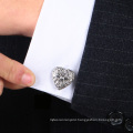 Romantic Hollow Heart Shape Cufflinks Silver Plated Wedding Party Gifts Shirts Cufflinks